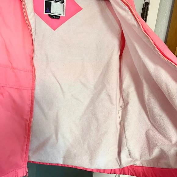 80s Vintage Pacific Trails Pink Lightweight Womens Windbreaker Jacket Size Med - Picture 7 of 14